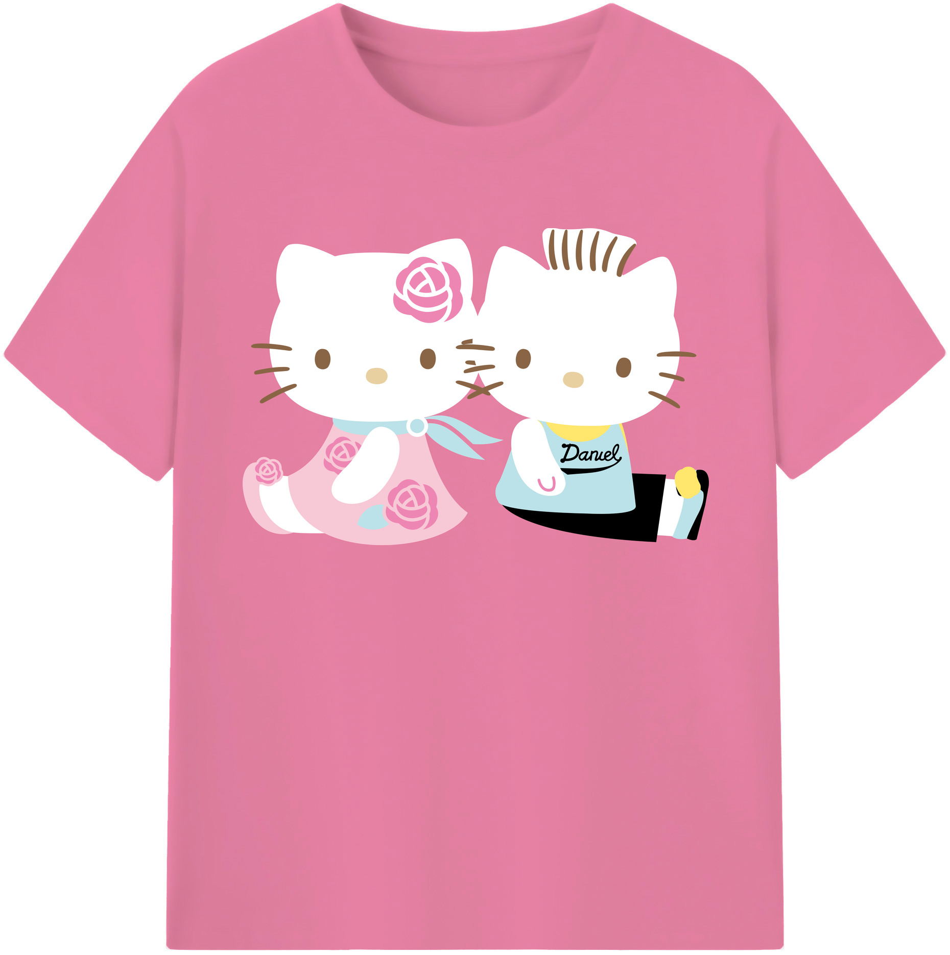 （画像用） Hello Kitty ハローキティ 綿100％半袖Tシャツ（フロントプリント）